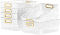 Kekow 6-Pack Clear Pantry Organizer Bins, Plastic Storage Bins by Kekow