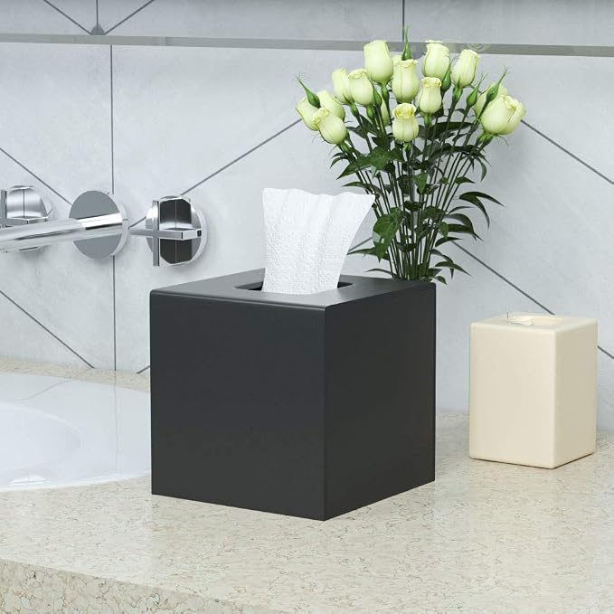 HIIMIEI Tissue Box Cover, Acrylic Tissue Holder Napkin Dispenser - Image 6