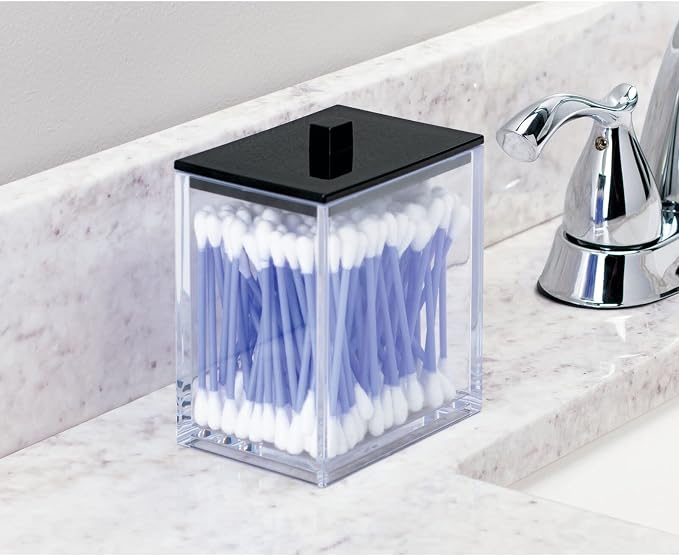 mDesign Plastic Rectangle Apothecary Canister - Image 4