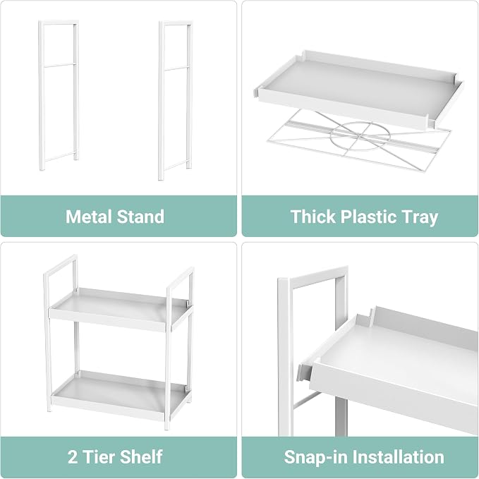Bathroom Organizer Countertop, 2 Tier Counter Storage Shelf - Image 5