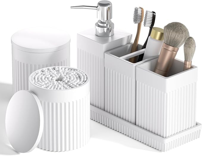 6-Piece White Bathroom Set by LetUsMakeHomeYourFavoriteDestination