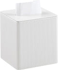 Tissue Box Cover Square with Magnetic Closure, PU Leather Tissue Box Holder by Cretkhp