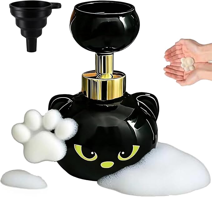 Cute Cat Paw Foam Soap Dispenser, Refillable Eco-Friendly Hand Soap Dispenser by Unknown