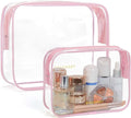 BAGSMART Clear Toiletry Bag, TSA Approved Travel Toiletry Bag Carry On Travel by BAGSMART
