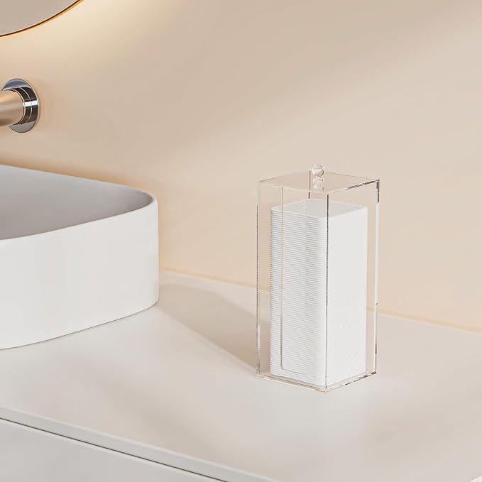 Acrylic Clean Pad Storage Box for Clean Skin Club, Cotton Pad Dispenser - Image 6