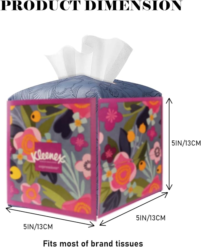 Square Tissue Cube Cover PU Leather Tissue Organizer - Image 6