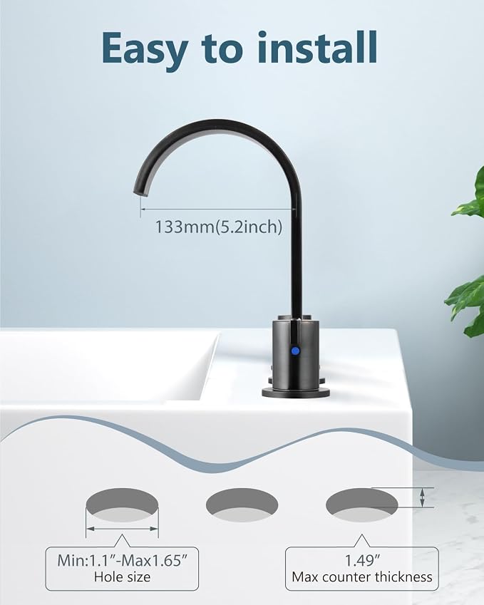 Aolemi Bathroom Faucets 3 Hole, 8 Inch Widespread Waterfall Bathroom Sink Faucet - Image 8
