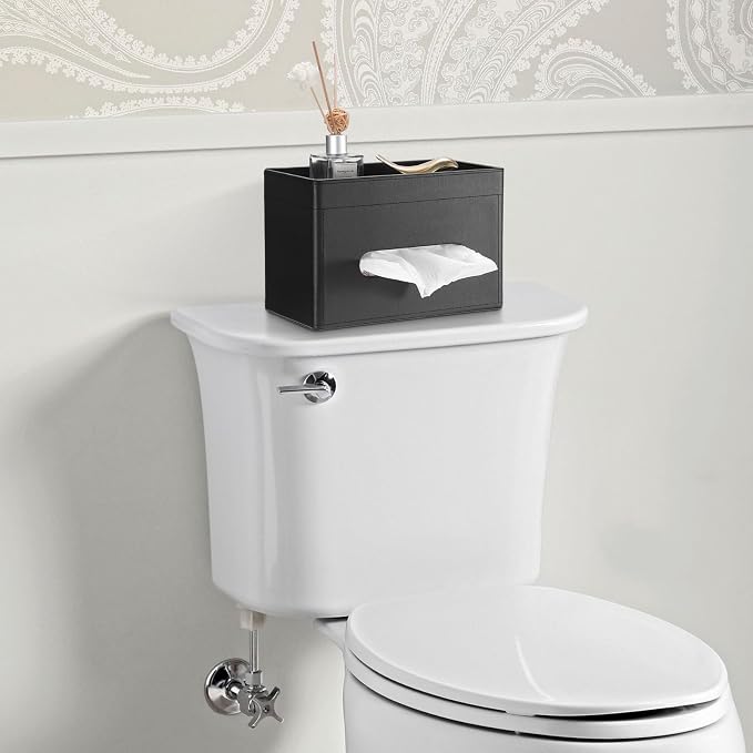 Sumnacon Tissue Box Cover with Storage Tray, Decorative Rectangular Tissue - Image 9