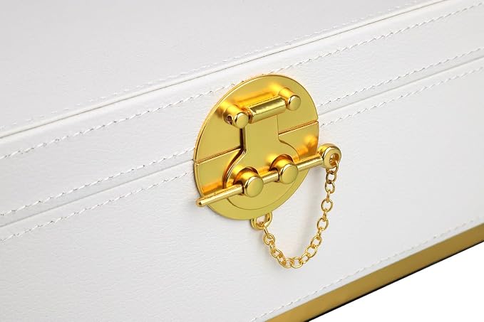 HofferRuffer Elegant Faux Leather Decorative Box, Storage Jewelry Box Organizer - Image 6