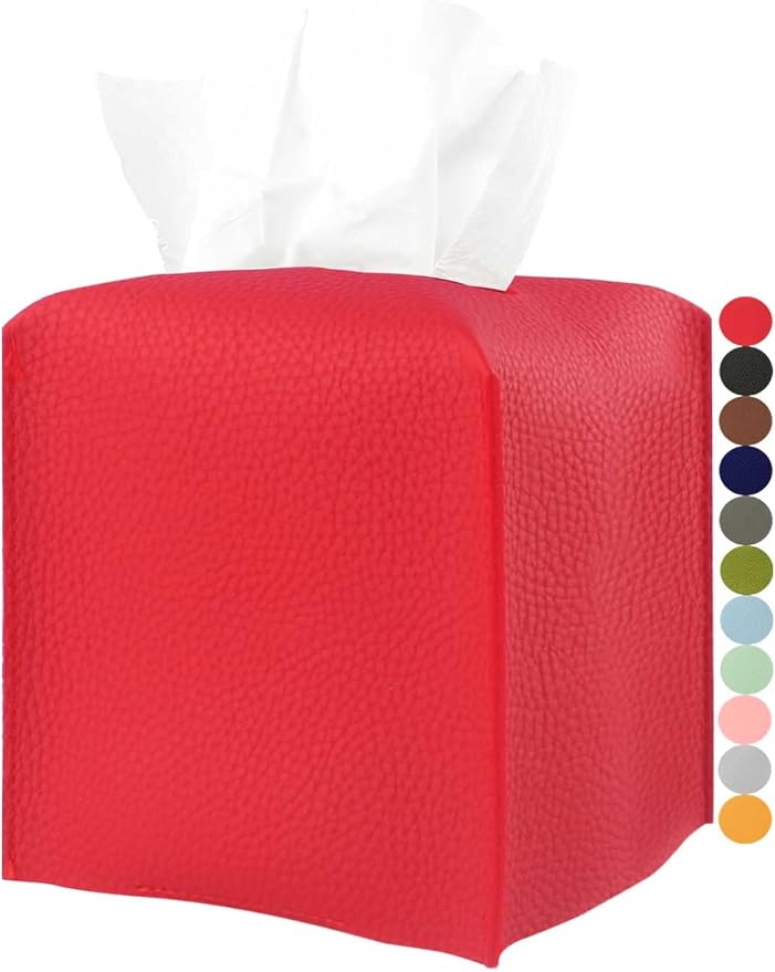 Red Tissue Box Cover Square – by JESMINI
