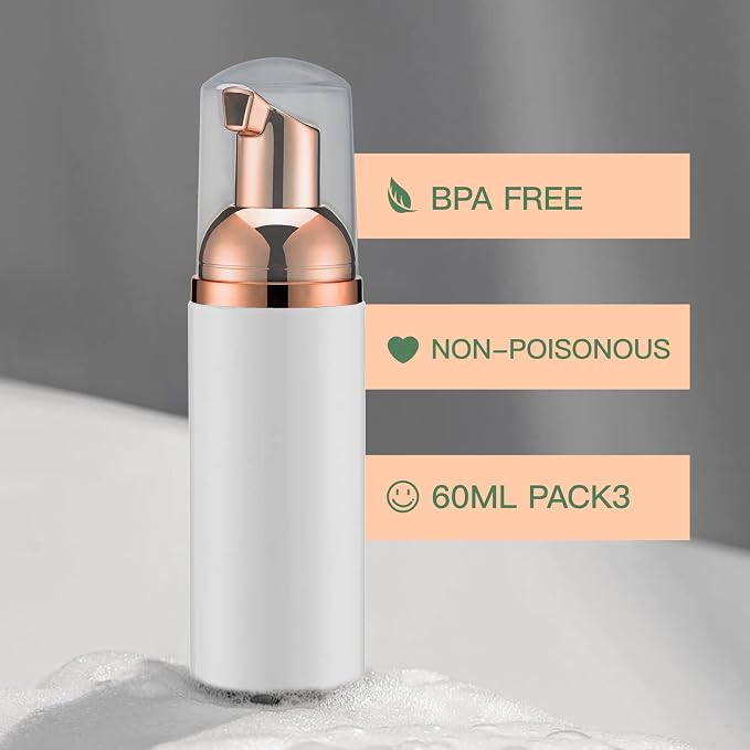 2oz Foam Pump Bottle Empty Travel Foaming Dispenser - Image 2