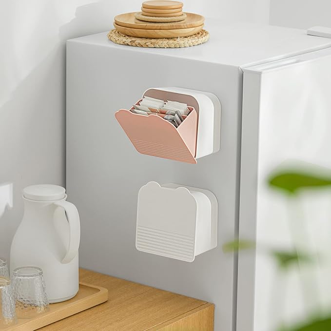 MORNITE Wall Organizer Box Jar, Bathroom Vanity Storage Canister Holder - Image 5