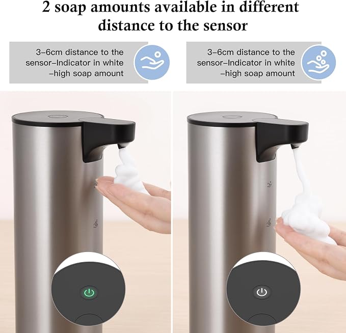 LAOPAO Automatic Soap Dispenser, Rechargeable Stainless Steel Foaming Soap - Image 3