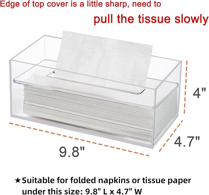 Dicunoy Acrylic Tissue Box Holder - Image 2