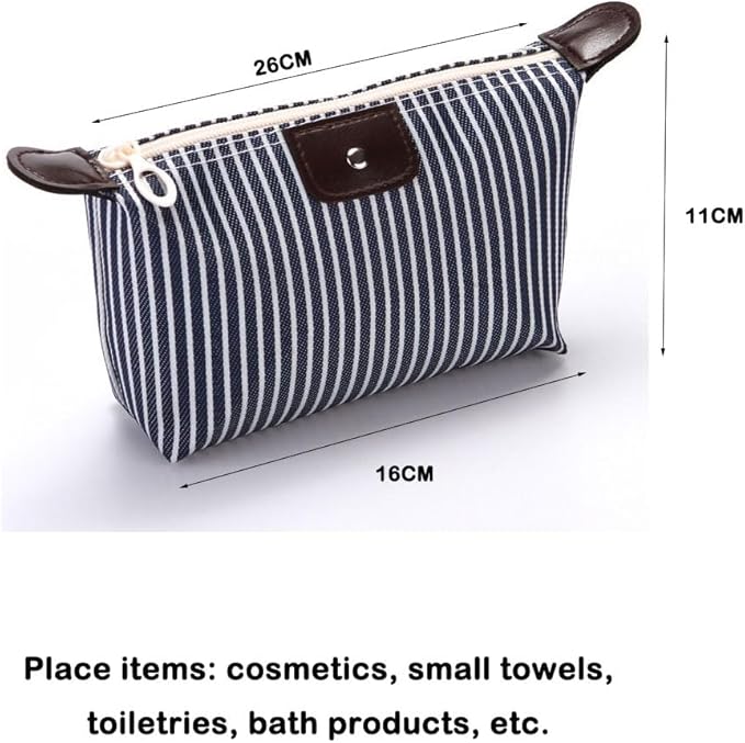 2 Pack Make Up Bag for Traveling, Preppy make up bag, Toiletry Bag, Nylon - Image 2