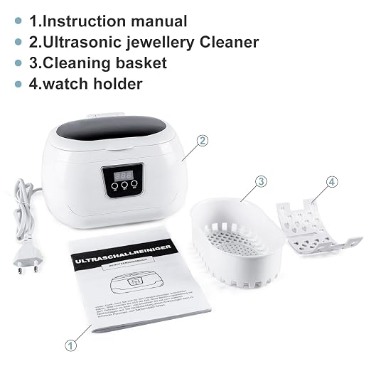 Ultrasonic Jewellery Cleaner, 600ml Sonic Jewellery Bath Machine - Image 7