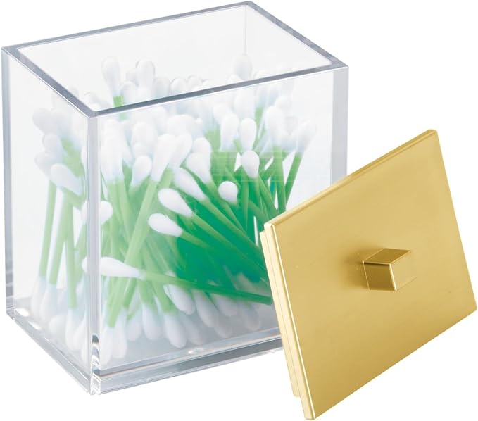 mDesign Plastic Rectangle Apothecary Canister - Image 6