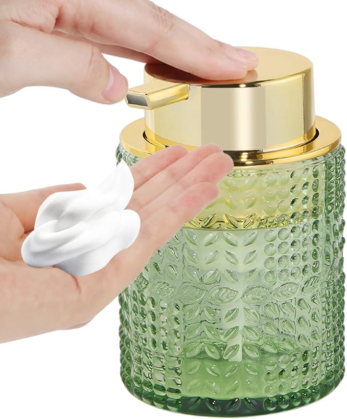 Foaming Soap Dispenser, 10 Oz Glass Foam Hand Soap Dispenser by Fvstar