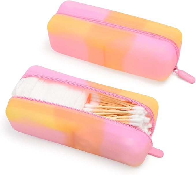 Cotton Pad Swab Travel Case – 2-in-1 Portable Waterproof Qtips Dispenser - Image 2