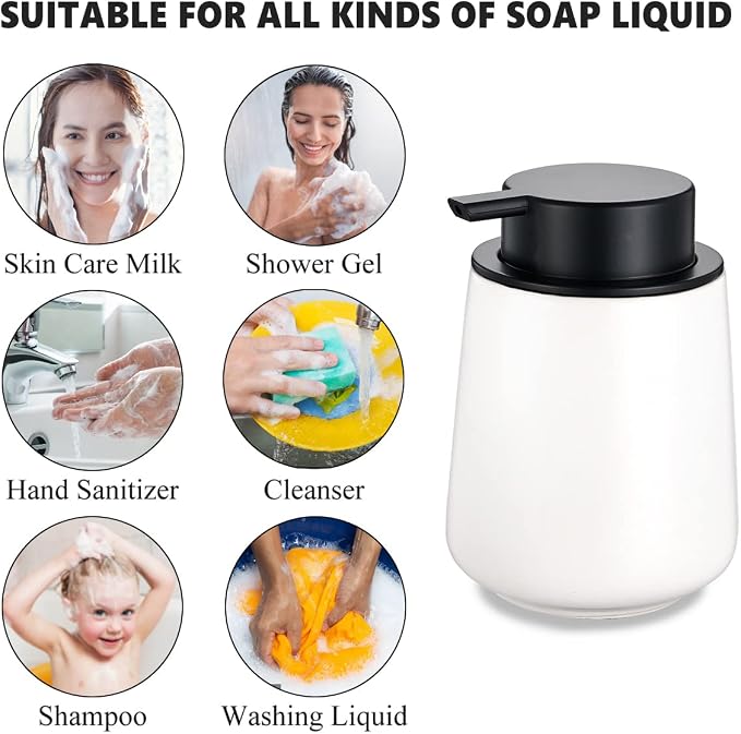 12Oz White Foam Soap Dispenser - Image 7