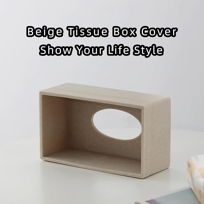 Tissue Box Cover Rectangle, Resin Facial Tissues Holder Covers Rectangular - Image 5