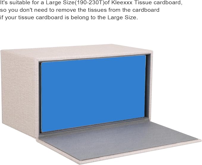 Sumnacon Tissue Box Cover Rectangular Tissue Box Holder Linen Tissue Box - Image 6