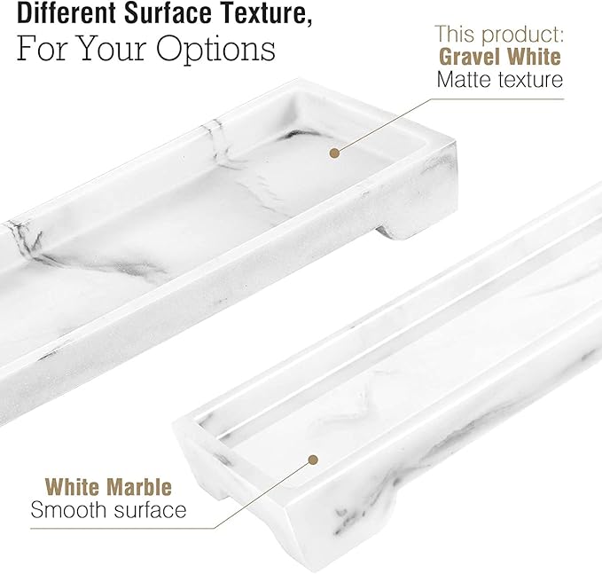 Luxspire Vanity Tray, Bathroom Toilet Tank Storage Tray, Resin Kitchen Sink - Image 5