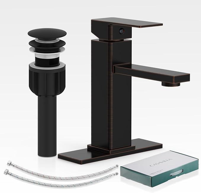 Bathroom Sink Faucet, Oil Rubbed Bronze Bathroom Sink Faucets & Parts, Single by CASAVILLA