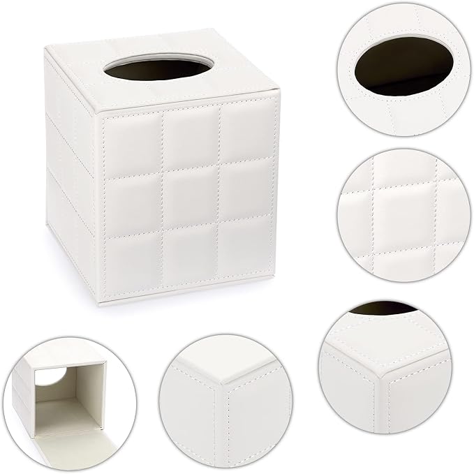 Sumnacon Square Leather Tissue Box Cover - Image 4