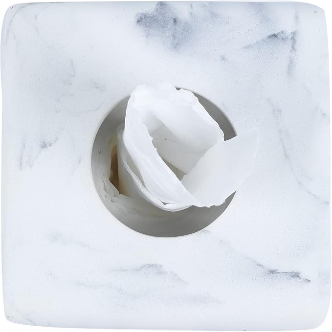 Hymmah Modern Square Tissue Box Cover Holder, Bathroom Accessories Decor Unique - Image 4