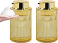 Foaming Soap Dispenser, 12 Oz Amber Glass Foam Hand Soap Dispenser, Refillable by Tonxus