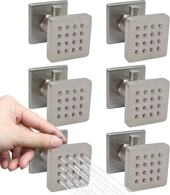 Solid Brass Independent Switch Shower Body Jets 6pcs Body Sprayer by Backnets