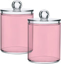 Pink Qtip Holder Organizer Dispenser Cotton Swabs Cans Plastic Jars by SHJI