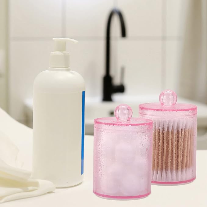 Tbestmax 2 Pack Qtip Holder Bathroom Jars Canisters - Image 7