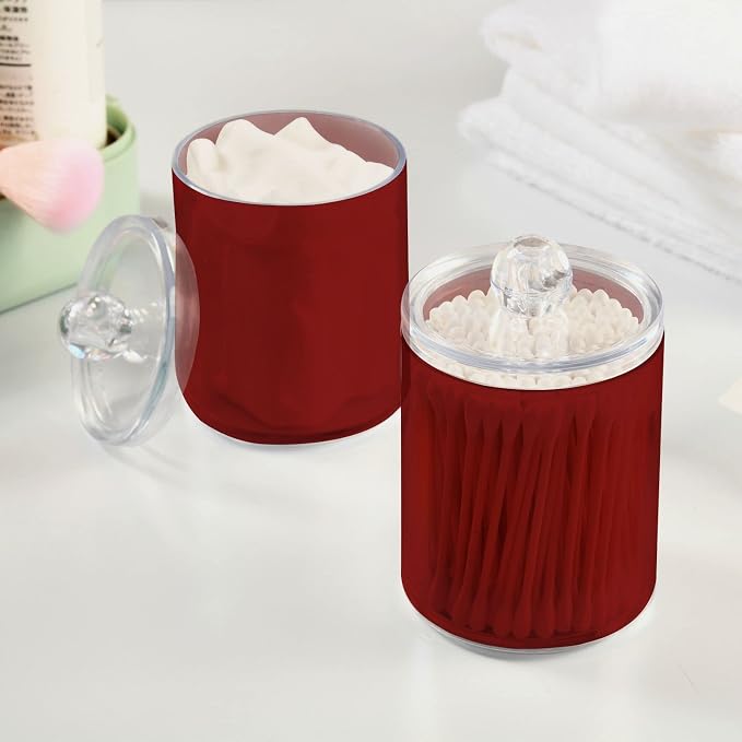 Fire Brick Qtip Holder Organizer Dispenser Cotton Swabs Cans Plastic Jars - Image 5