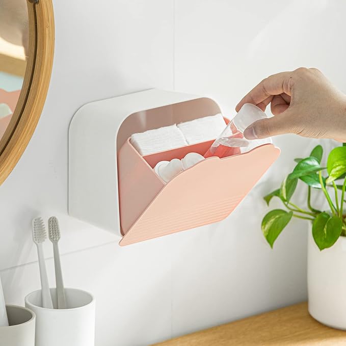 MORNITE Wall Organizer Box Jar, Bathroom Vanity Storage Canister Holder - Image 2