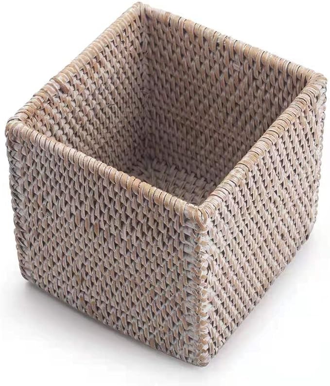2 Pack Rattan Tissue Box Cover Square, Hand Woven Wicker Tissue Holder - Image 7
