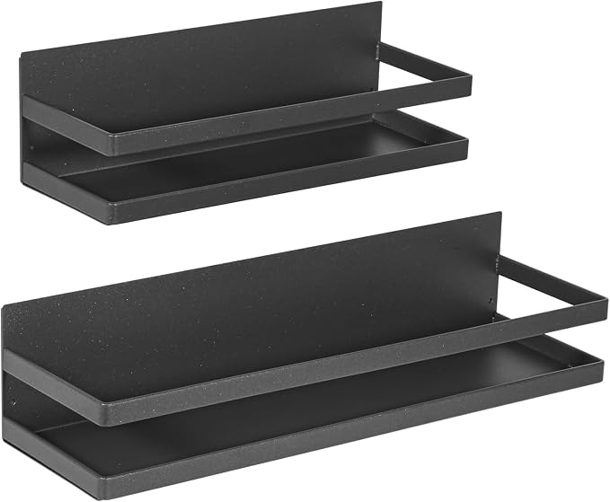 Uten Large Spice Rack for Refrigerator, 2 Pack Strong Magnetic Shelves by UTENHOMEGOODSCENTER
