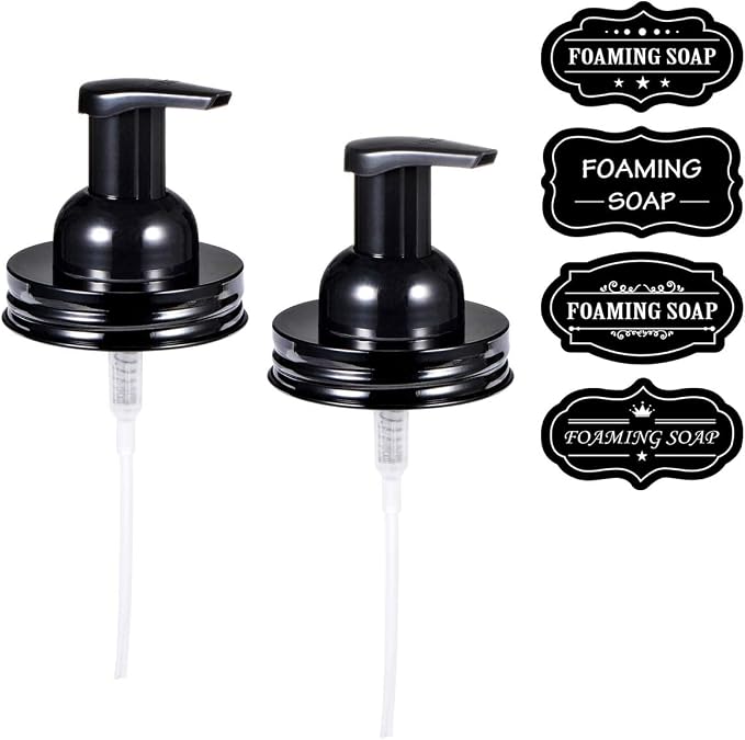 Amolliar Mason Jar Foaming Soap Dispenser Pump, Plastic Foam Soap Pump by Amolliar