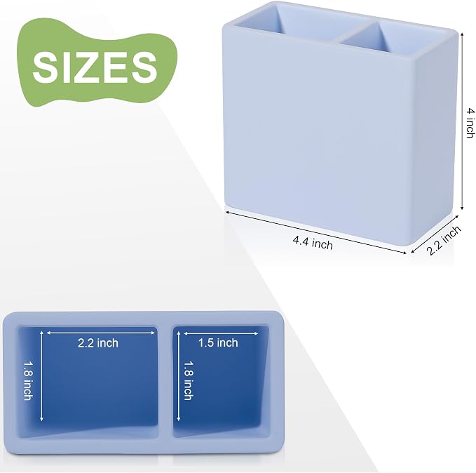 Diatomite Toothbrush Holder 2 Slots Tooth Brush Holder - Image 5