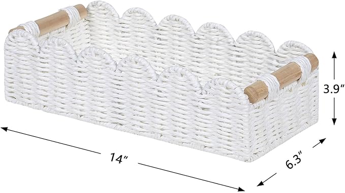CubesLand Bathroom Basket Organizer, Toilet Tank Paper Storage Baskets 2-Pack - Image 4
