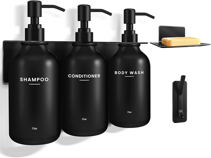 KLL Shampoo and Conditioner Dispenser Set by HomeKitchenDecorCollection