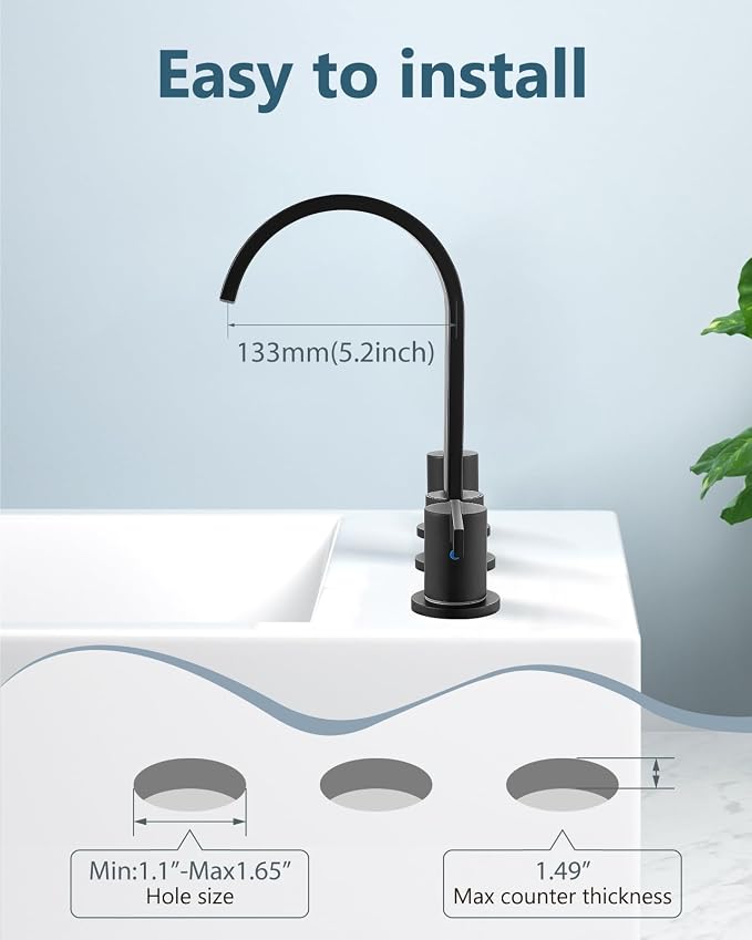 Aolemi Bathroom Faucets 3 Hole, 8 Inch Widespread Waterfall Bathroom Sink Faucet - Image 8