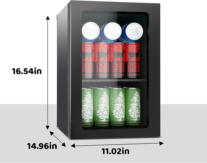 0.9 Cu.Ft Mini Fridge for 24 Cans, Beverage Refrigerator - Image 7