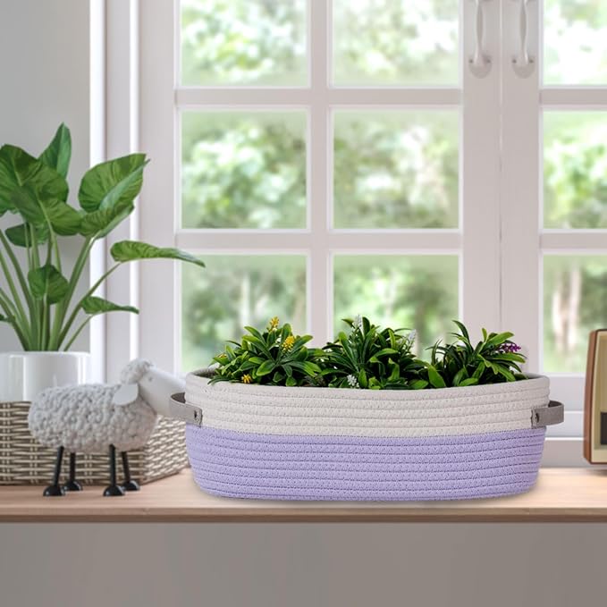 Cotton Rope Woven Basket Toilet Paper Baskets - Image 5