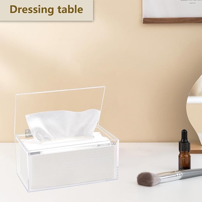 Wipes Holder Container Refillable, Acrylic Dispenser Box - Image 5