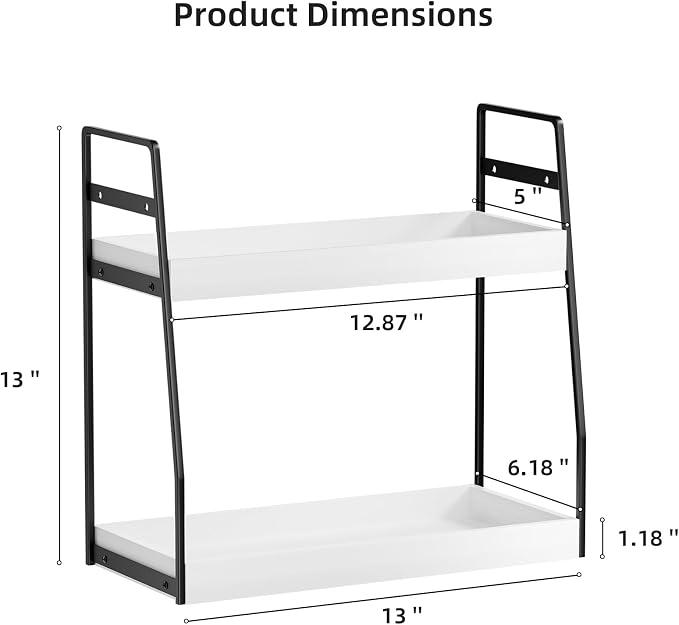 VITVITI 2-Tier Bathroom Organizer Countertop, Wood Bathroom Counter Organizer - Image 3