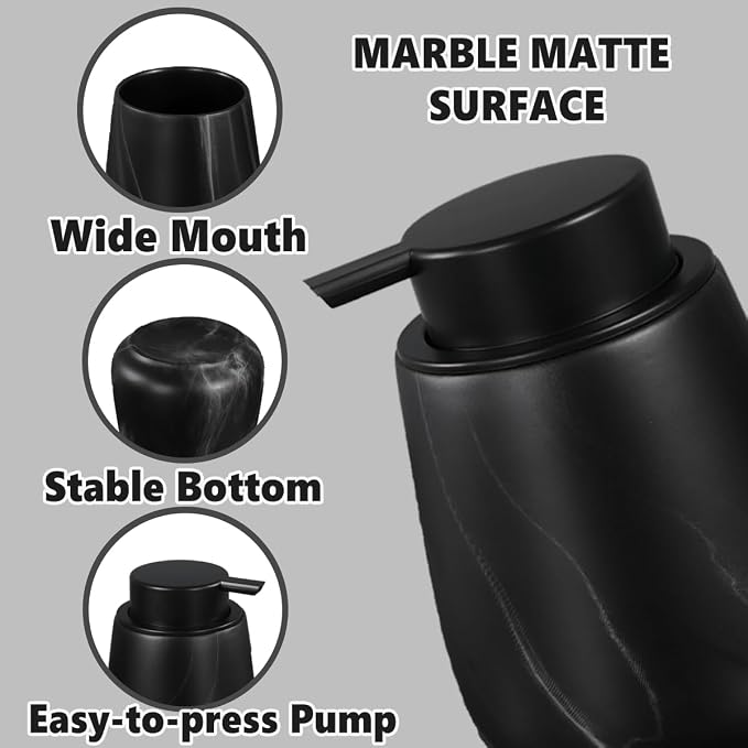 12Oz Ceramic Liquid Soap Dispenser - Image 3