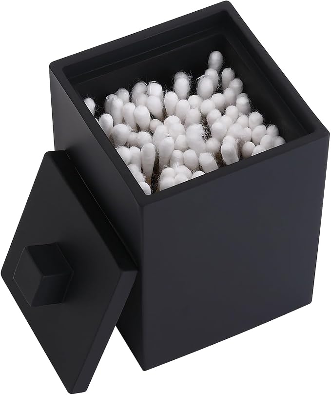 Q-tip Holder Square Cotton Swab Holder by Rzoeox