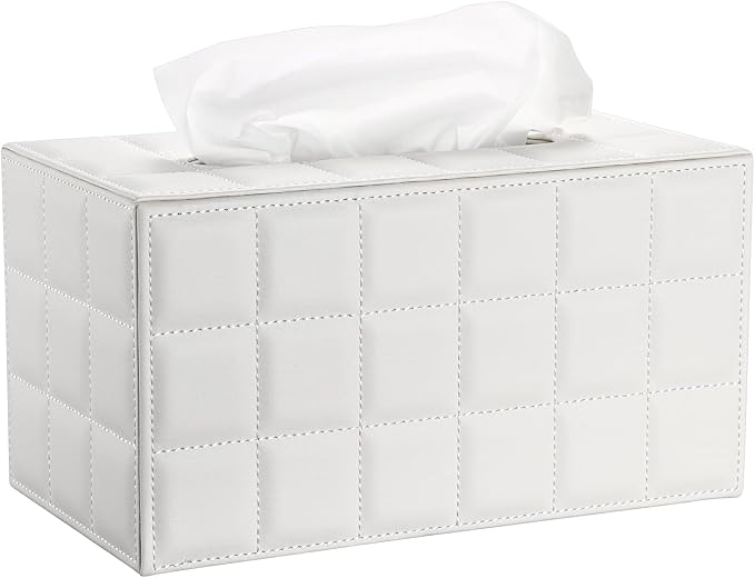 Sumnacon Tissue Box Cover Rectangle Leather Tissue Box by Sumnacon